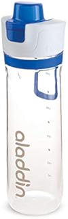 Aladdin Active Hydration Tracker Sports Water Bottle 0.8L Blue  One-Hand Push Button - Leakproof Lid - Refill Tracker - BPA-Free Gym Bottle - Smooth Drinking Spout - Dishwasher Safe