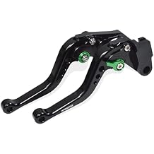 Short Brake Lever Clutch Lever compatible with YAMAHA R15M R15 V4 2021-2024, CNC Aluminum Alloy Made Green