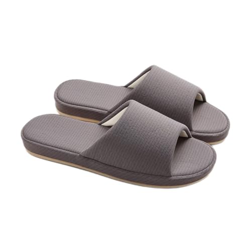 Mute Linen Slippers Men's Summer Home Soft Bottom Deodorant Spring