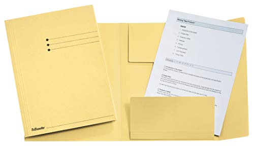 Preisvergleich Produktbild Esselte 1033306 Subcarpetas mit 3 Solapas, 275 g, DIN A4, Farbe Amarillo