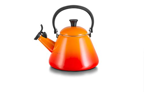 Le Creuset Kone Wasserkessel mit Pfeife, Emaillierter Stahl, 1,6 L, Ofenrot, 92000200090000 – Bild 3