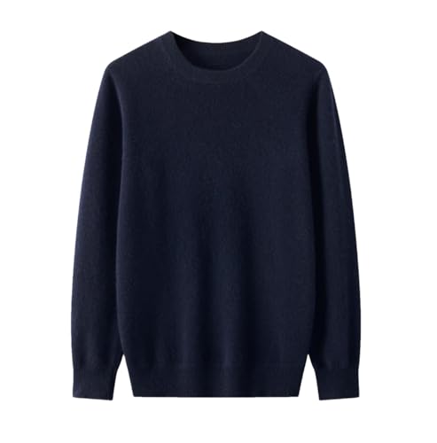 Solid Color Casual Round Neck Simple Classic Soft Warm Men's Wool Sweater