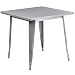 Flash Furniture 31.5'' Square Silver Metal Indoor-Outdoor Table