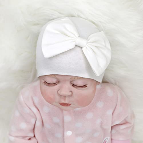 Sarfel Baby Beanie Baby Hats 0-6 Months Cotton Newborn Hats for Girls Baby Girl Hats Bowknot Infant Hat4