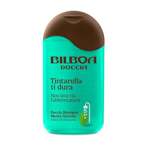 Bilboa Doccia Shampoo Menta Glaciale, Tintarella Ti Dura, Non Lava Via l'Abbronzatura, Effetto rinfrescante, Dermatologicamente testato, 220 ml