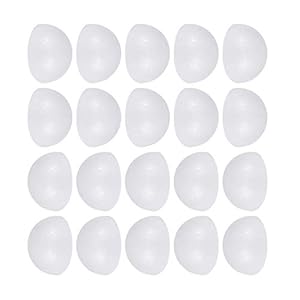 EXCEART 100 Stuks Halve Schuimballen 4 Cm Gladde Ronde Polystyreenschuimballen Halve Cirkel Schuimballen Modellering Van…