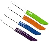 Rocky Mountain Goods Pairing Knife Set of 4 - Classic 6” Knives with Stainless Steel Blades for Fruit, Vegetables, Kitchen, Food Preparation, Meat - Assorted Colors