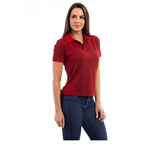 kit 2 Camisa Polo Feminina em Viscose Manga Curta Conforto Casual