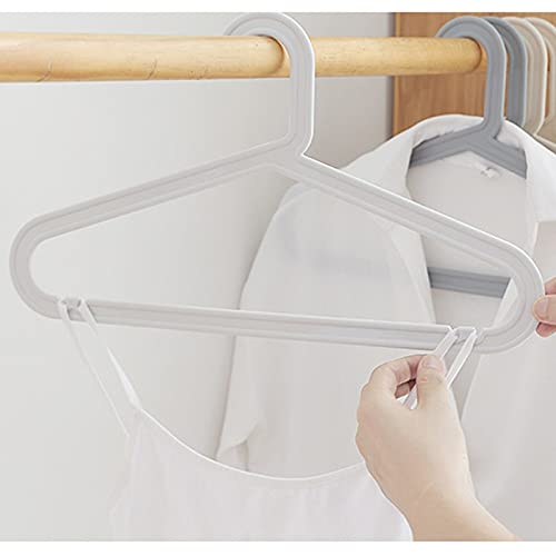 Weiße Kunststoff-Kleiderbügel – 10 Stück Kleiderbügel für Erwachsene, für Jeans, Hosen und Kleider, Aufbewahrungslösung für Zuhause, für Kleidung