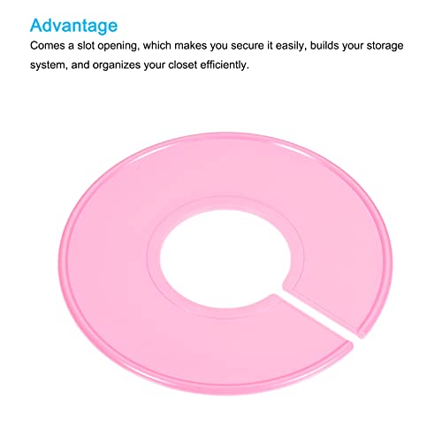 PATIKIL Clothes Dividers 20 Pack Blank Clothing Rack Size Sorting Reusable Wardrobe Round Hanger Separator, Pink - Image 4