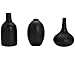 Produktbild matches21 Vasen Blumenvasen Pflanzgefäße Keramikvasen Dekovasen Keramik 3er Set 12x9 cm 11x7 cm 14x7 cm in schwarz