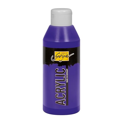 Kreul 84214 - Solo Goya Acrylic Violet, Flacon de 250 ML, Peinture Acrylique crémeuse Polyvalente de qualité étude, à Base d'eau, séchage Rapide et Mat
