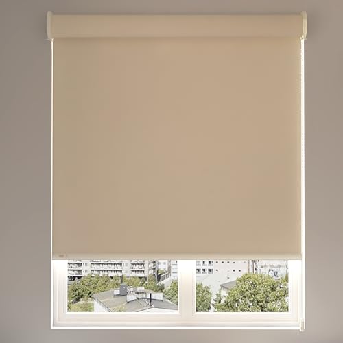 Image of 100% Blackout Roller Blinds for Windows | UV Protection & Thermal Insulated Fabric | Privacy Window Shades for Home & Office | Easy Install