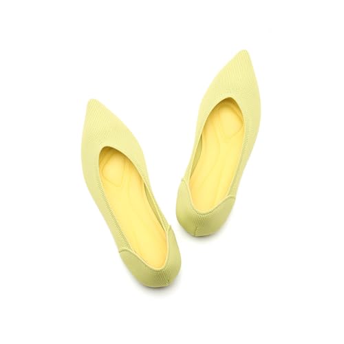 Deehuion Women's Ballet Flats Pointed Toe Comfort Softable Breathable Knit Casual Classic Dress Slip...