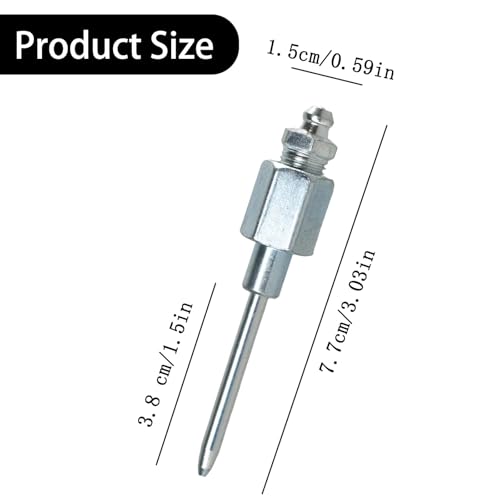 Image of 3-Piece Detachable Grease Gun Needle Tip Nozzle Adapter with 1 /8 inch NPT Threads for Steel Grease Gun Needle Tip Dispenser and Coupler Fittings