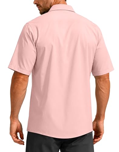 Image of G Gradual Men's Fishing Shirts with Zipper Pockets UPF 50+ Lightweight Cool Short Sleeve Button Down Shirts for Men Hiking