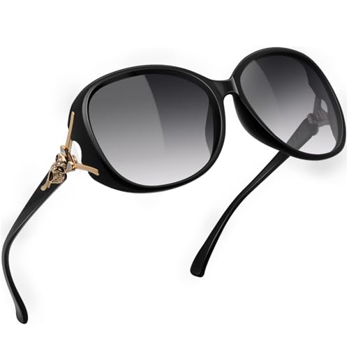 Rimerakea Polarized Trendy Ladies Sunglasses UV400 Protection Large Frame Sun Glass For Women