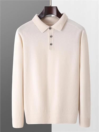Men's Wool Knit Long Sleeve Polo Sweater Fall Winter Business Casual Pullover Comfortable Warm Versatile Office Wear Top2
