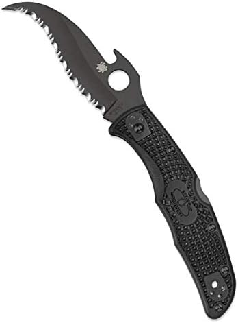 Spyderco Matriarch 2 Signature Knife with Emerson Opener and 3.57" VG-10 Black Reverse S Blade - SpyderEdge - C12SBBK2W