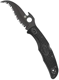 Spyderco Matriarch 2 Lightweight Folding Knife - Black FRN Handle with SpyderEdge, Hollow