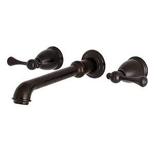 Kingston Brass KS7025BL English Country 8-Inch Center Wall Mount Roman Tub Filler, 10-7/16 Spout Reach, Oil Rubbed Bronze