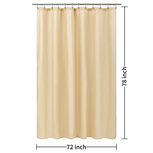 Image of ALYVIA SPRING 72x78 Long Waterproof Fabric Shower Curtain or Liner Khaki