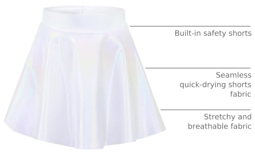 Image of Gnainach Girls Skorts High Waist Athletic Skirts with Shorts Stretchy Activewear for Teens Kids Performance Tennis