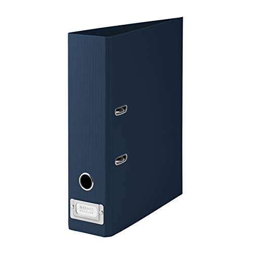 Rössler SOHO - Archivador de palanca (lomo de 80 mm, A4, compartimento para etiqueta), color azul