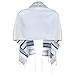 Zion Judaica Tallit Prayer Shawl - Fine Polyester Talis with a Matching Zippered Bag - Certified Kosher - Imported from Israel (24