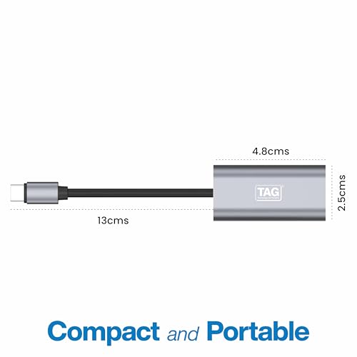 Image of TAG USB Type C to HDMI Adapter | 4K HDMI | Metal Body | Ultra Slim, Compact and Portable | Plug and Play | Universally Compatible with PC, MacBook Pro, MacBook Air, Laptops, Tablets