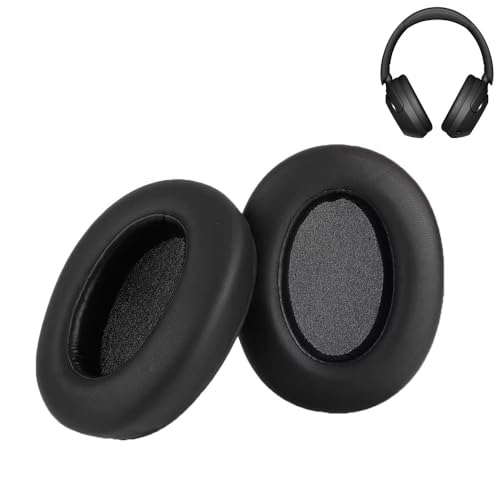 Almohadillas de repuesto para auriculares Sony WH-XB910N, piel de proteína y espuma viscoelástica, color negro (versión actualizada) miniatura 1