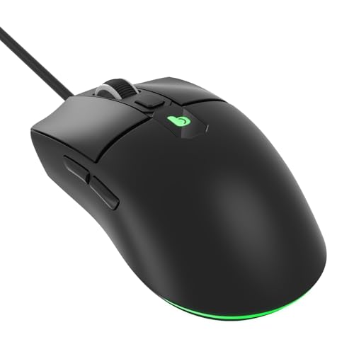 Mouse Gamer com Fio M29 Preto, RGB Respiração, 4 DPI (1200-3600), Sensor Óptico, 6 Botões, Design Ergonômico, Compatível com PC, Notebook, Windows - Plug and Play