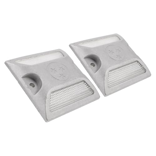 Abaodam Reflective Road 2 Pack Cast Aluminum Markers for Driveway Sports Area Hunting Safety
