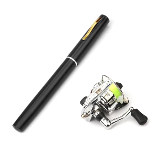 Canne à pêche télescopique de poche forme stylo mini canne pliante