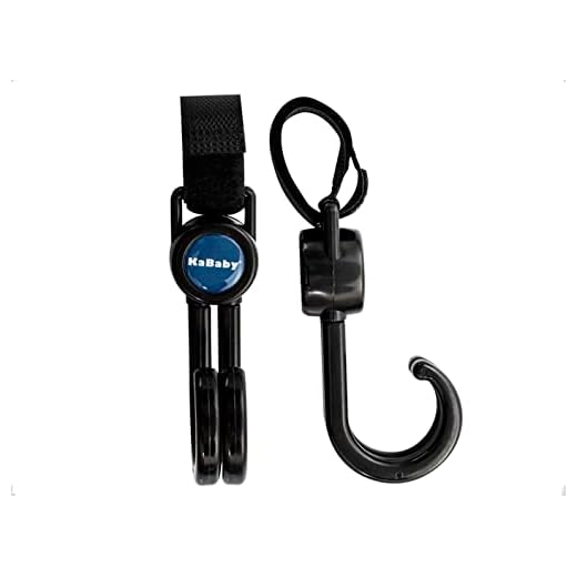 KaBaby Kit 2 Ganchos Multiuso Simples Kababy Preto
