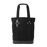 [グレンロイヤル] トートバッグ【MULTI PKT TOTE_B TWILL】 13インチPC収納 軽量 多機能 大容量 3WAY ビジネス 通勤 撥水 ブライドルレザー 牛革 本革 英国製 [J2-0034] ブラック