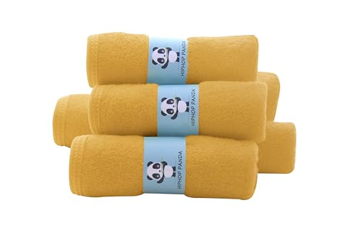 HIPHOP PANDA Baby Washcloths, Rayon Made from Bamboo - 2 Layer Ultra Soft Absorbent Newborn Bath Face Towel - Reusable Baby Wipes for Delicate Skin - Honey, 30 Pack — view 2