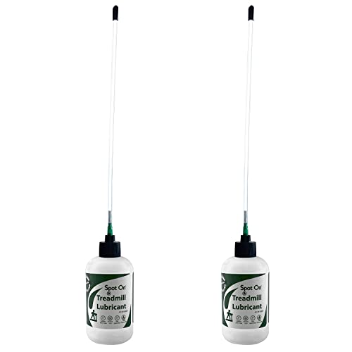 SPOT ON Premium Treadmill Belt Lubricant - Made in The USA - Patented Application Tube and Precision Twist Cap - 100% Pure Silicone - 2 Pack