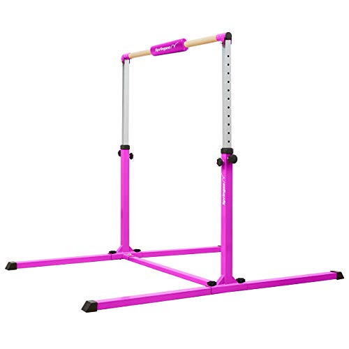Springee Adjustable Height Team Gymnastics Bar - Gymnastics Equipment for Home - Kip Bar - Purple