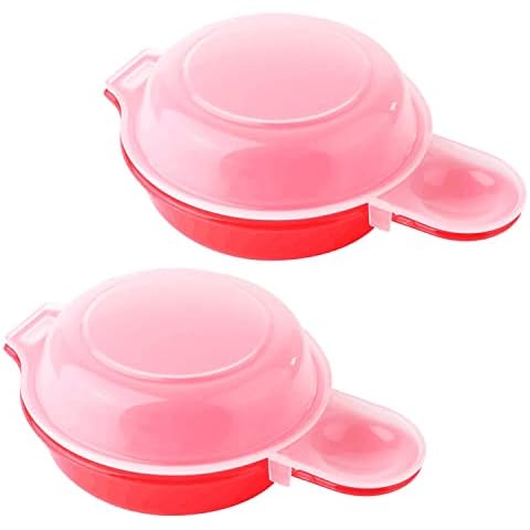 2pcs-Microwave Egg Cooker,Microwave Egg Maker,1 Minute Fast Egg Hamburg Omelet Maker Kitchen Cooking Tool Cover