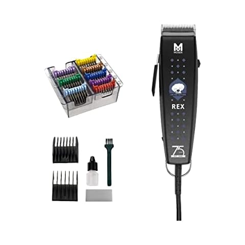 Rotschopf24 EDITION: Moser Tierschermaschine R33 Adjustable + 8 Edelstahl-Aufsteckkämme + Tasche. Made in Germany! Cover