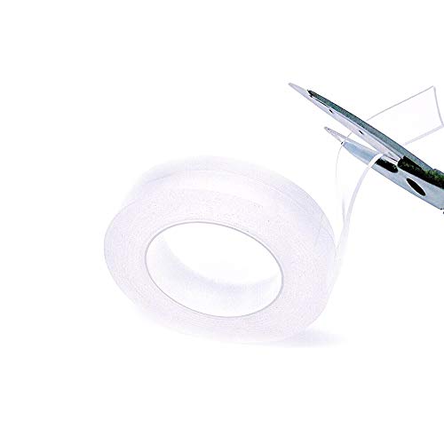 Preisvergleich Produktbild Kitchen-dream Multifunktionales Nano-Adhäsiv Transparentes Super-Klebebandrolle, Universal für Nicht-Markierungsband für Innen und Außen, wiederverwendbar, 3,28 Fuß lang, Zerlegungsfrei, Waschbar