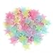 TOSSPER 100pcs Wall Sticker Etoiles Plastique 3D Phosphorescent Fluorescent Lumineux Adhésifs Decal Papier Peint Décoratif