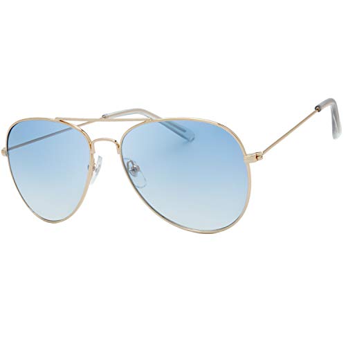 Image of The Fresh Classic Aviator Sunglasses for Men Women, Metal Frame Mirror Lens, Pilot Style, Includes Cleaning Cloth, Pouch