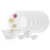Cello Opalware Dazzle Margarita Dinner Set, 19pcs, White