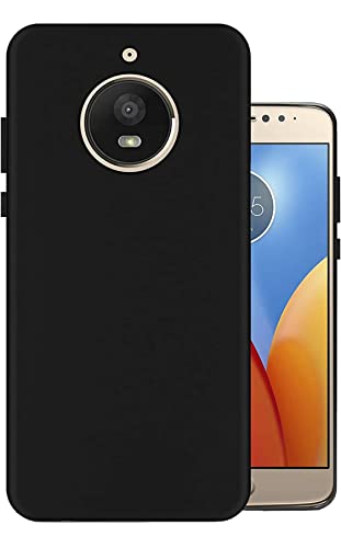 Image of Mobile Back Cover Case for Motorola Moto E4 Plus Xt1770, Xt1773 (Silicone Case|CameraProtection|Black SC1510)