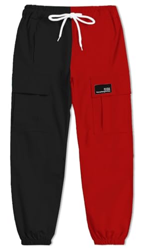 Image of Cromoncent Girls&Womens Cargo Pants Elastic Waist Lightweight Outdoor Jogger Pants, 6 Years - XX-Large