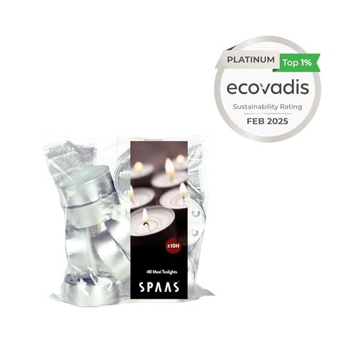 SPAAS Sac bougies chauffe-plats maxi x40, ± 10 heures - blanc – vue 3