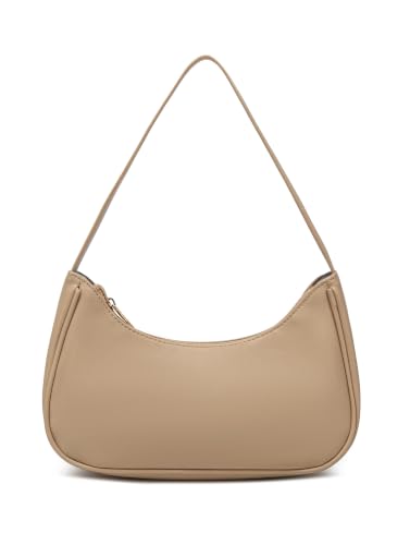 Image of Afashor Shoulder Bags for Women Vegan Leather Hobo Sling Tote Handbag Retro Clutch Purse with Zipper Closure