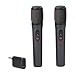 JBL Wireless Microphone, Set con 2 Microfoni Wireless e Ricevitore Wireless UHF a 2 Canali Ricaricabile Pattern Polare Cardioide, Compatibili con Diffusori JBL PartyBox , incluse Batterie AA, Nero